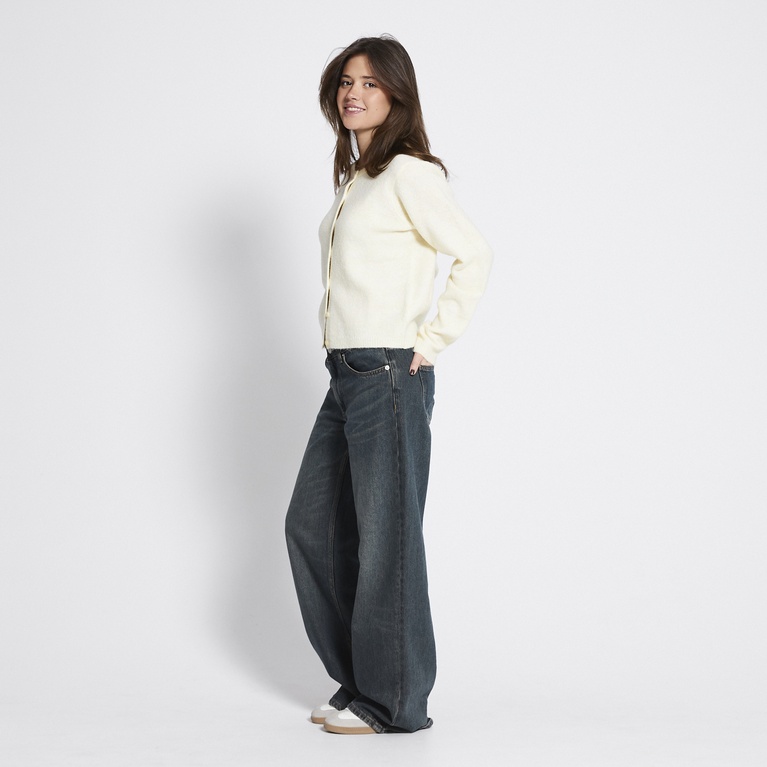 Basic knit cardigan "Audrey" Light Yellow